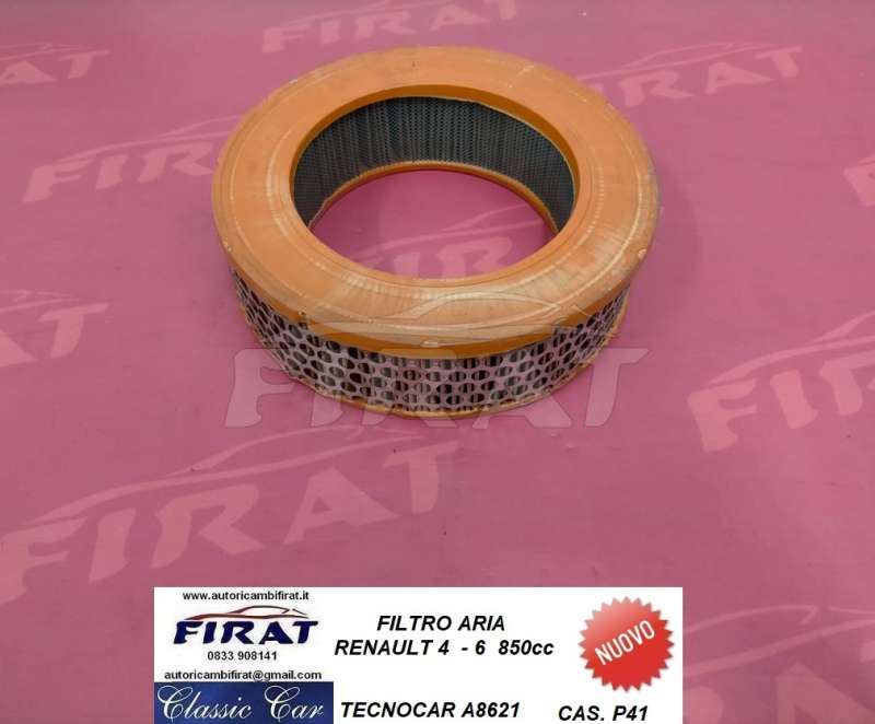 FILTRO ARIA RENAULT 4 - 6 850cc (A8621)
